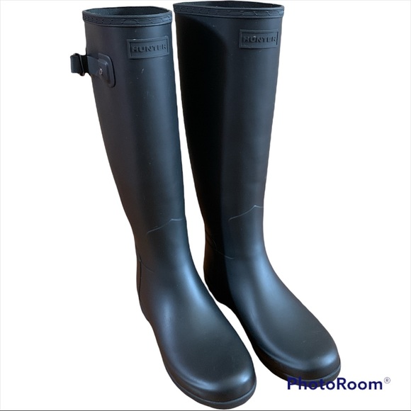 Hunter Boots Tall Matte Black - Picture 1 of 10